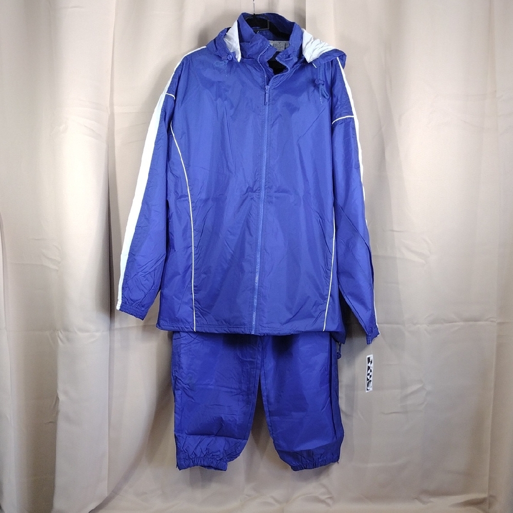 NWT VOS Sports Unisex Full Zipper Taffeta Nylon Tracksuit Jacket and Joggers Set